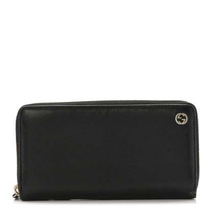 Gucci Calfskin GG Zip Around Wallet Black 1 of 14