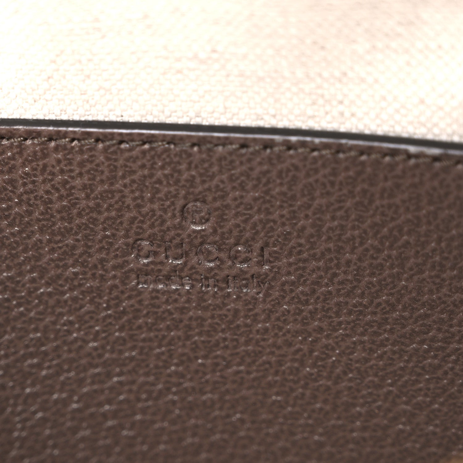 Gucci GG Supreme Monogram Textured Dollar Calfskin Web Mini Ophidia Top Handle Bag Beige Ebony New Acero 6 of 11