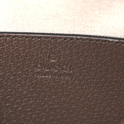 Gucci GG Supreme Monogram Textured Dollar Calfskin Web Mini Ophidia Top Handle Bag Beige Ebony New Acero 6 of 11