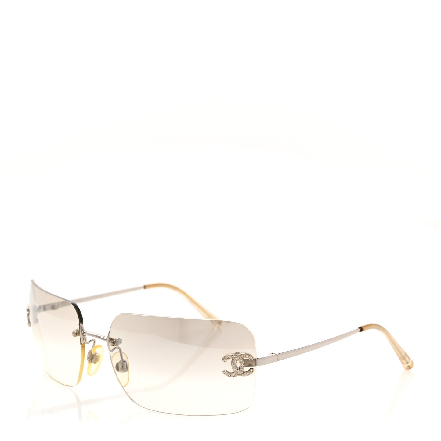 Metal CC Logo Sunglasses 4017 d Silver