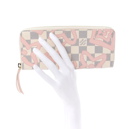 Louis Vuitton Damier Azur Tahitienne Clemence Wallet 2 of 8