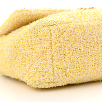 Chanel Tweed Quilted Medium Chanel 19 Flap Yellow 10 of 14