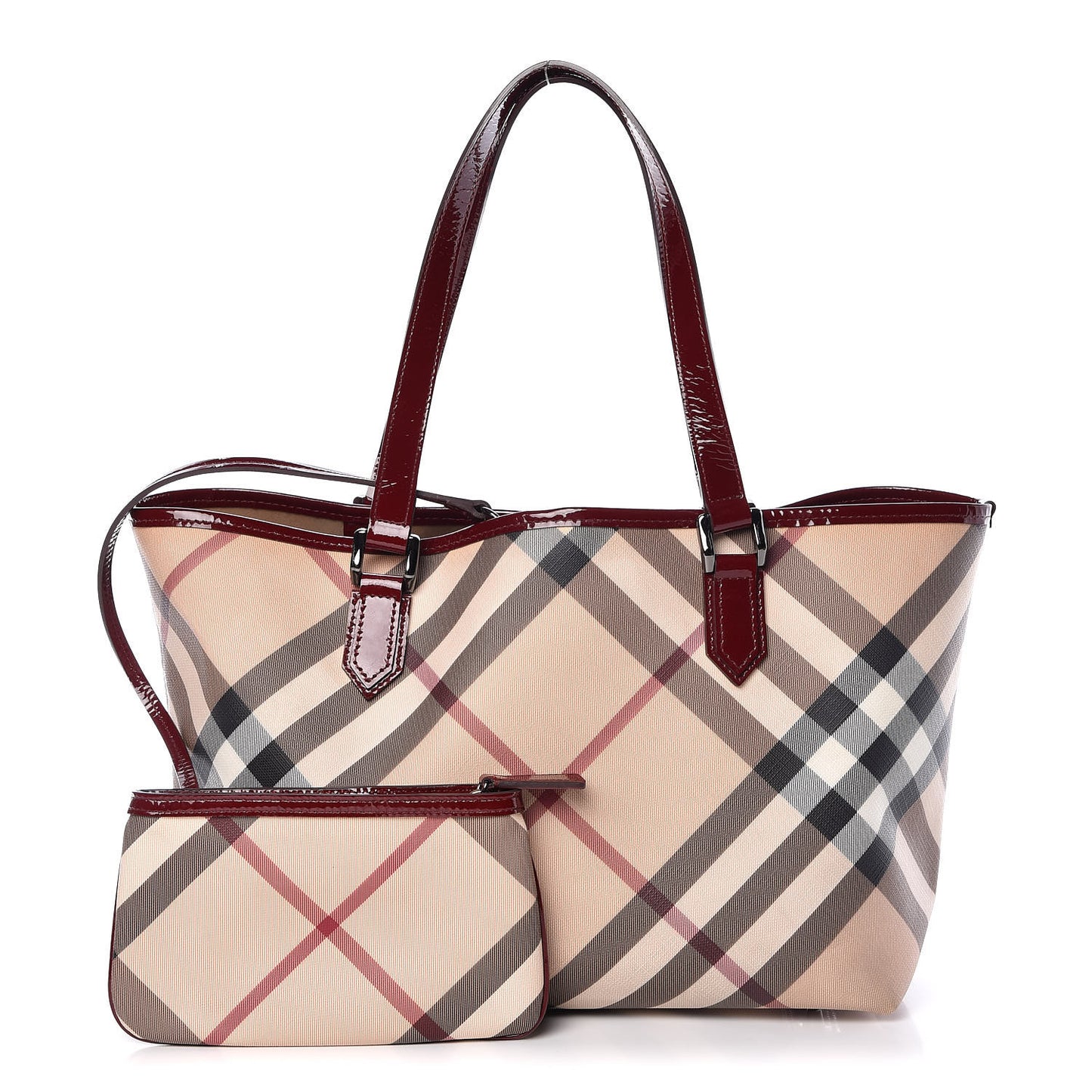 Supernova Check Small Nickie Tote Red