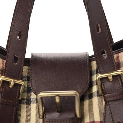 Burberry Haymarket Check Buckle Satchel Chocolate 13 of 13