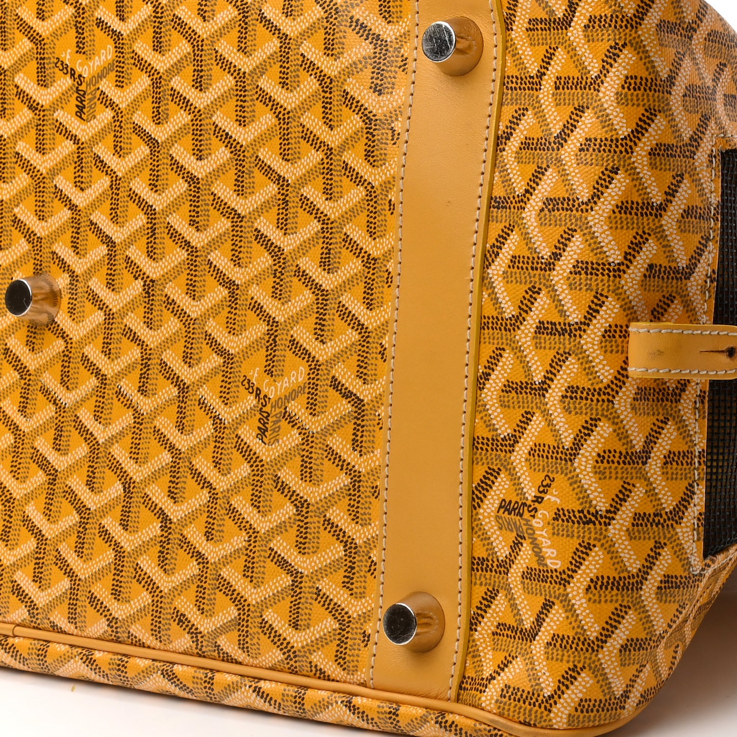 Goyardine Sac Hulot Pet Carrier PM Yellow