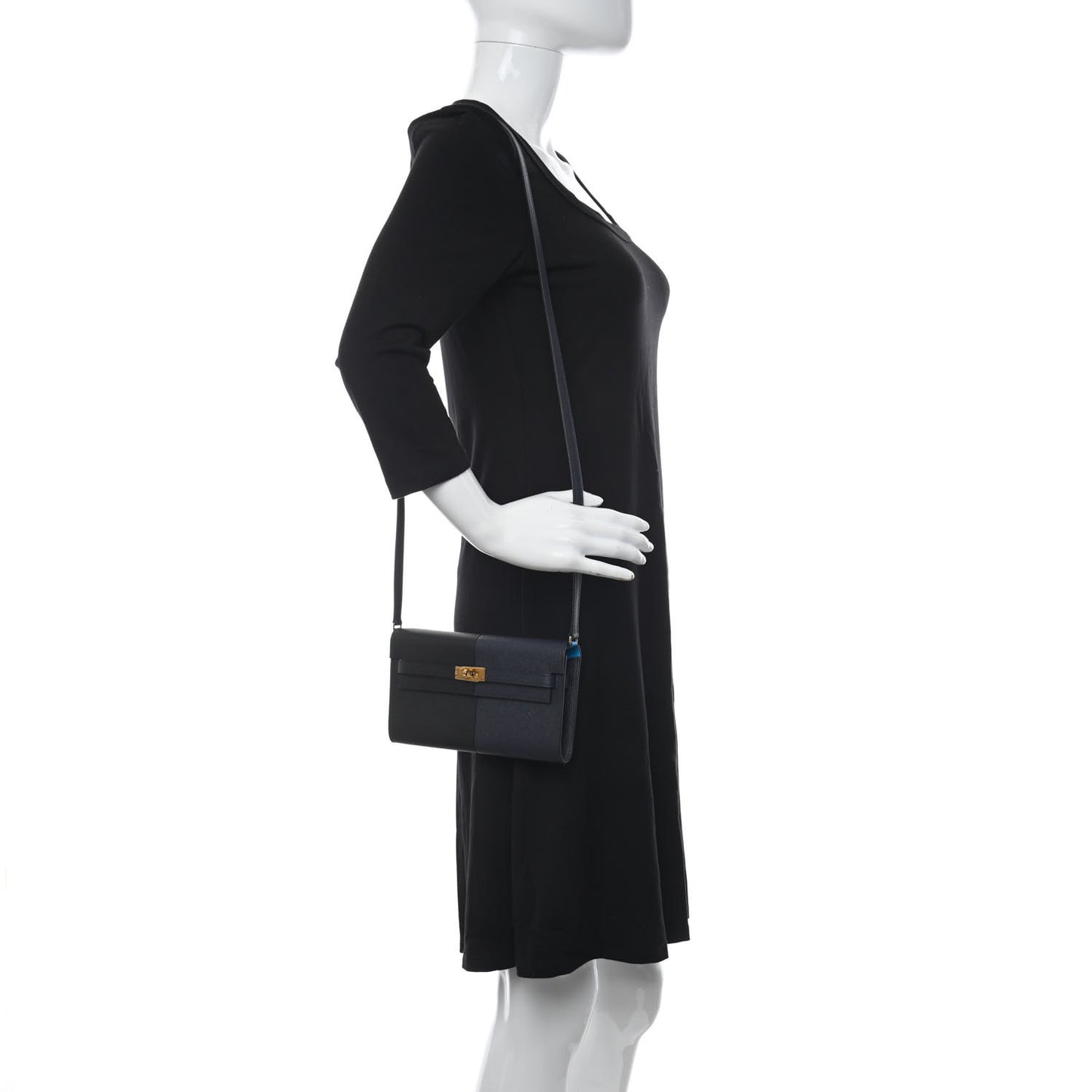Epsom Casaque Kelly Wallet To Go Black Bleu Indigo Bleu Frida