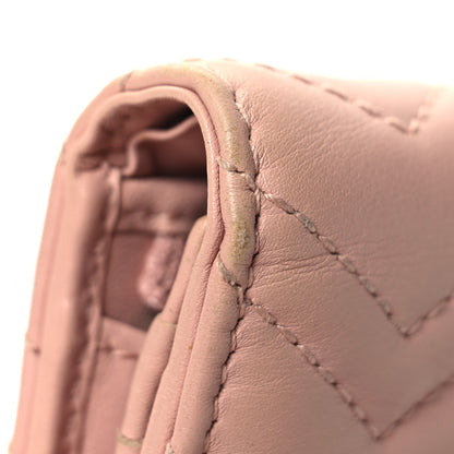 Gucci Calfskin Matelasse GG Marmont Card Case Wallet Perfect Pink 11 of 12