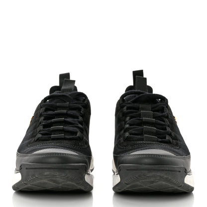 Chanel Velvet Calfskin Mixed Fibers CC Sneakers 38.5 Black 2 of 7
