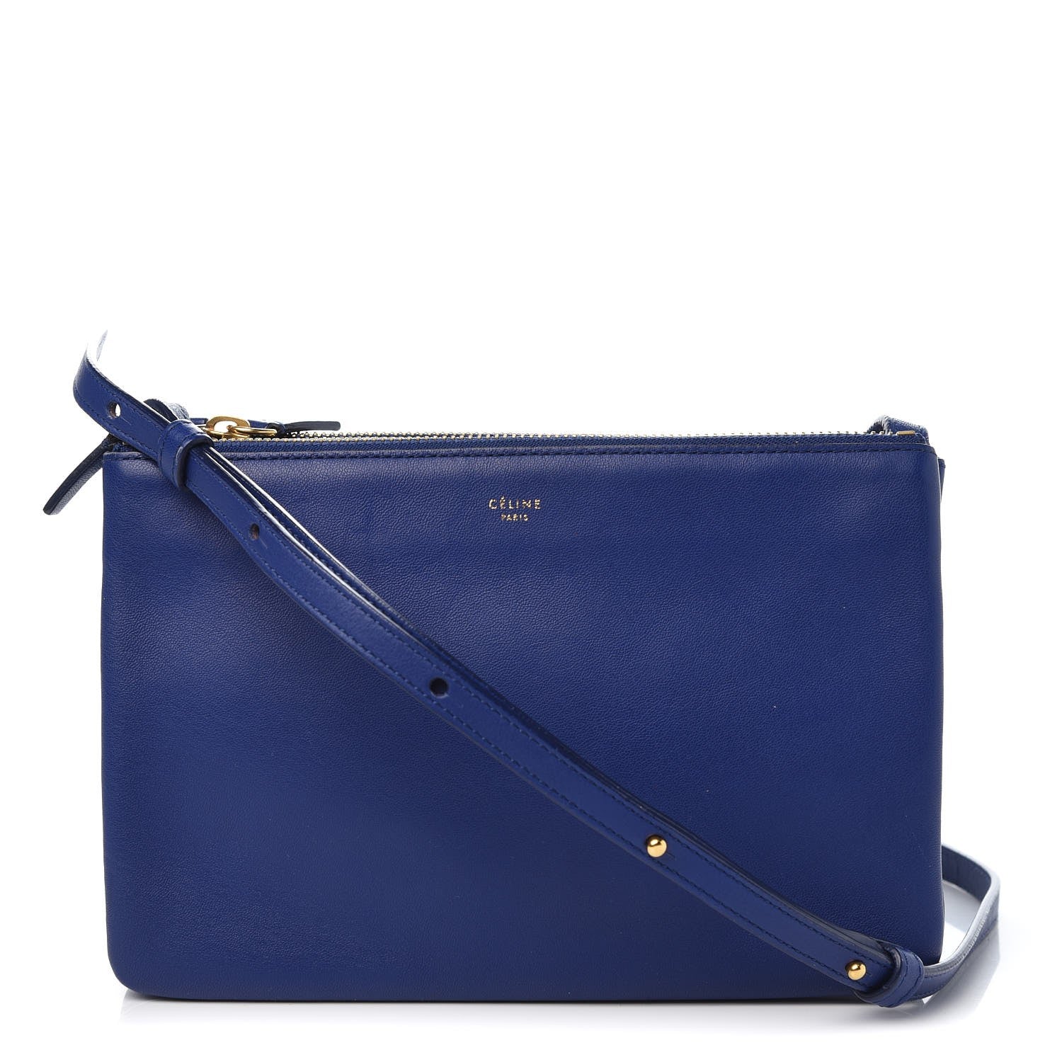 Celine Lambskin Small Trio Crossbody Bag Indigo 1 of 7