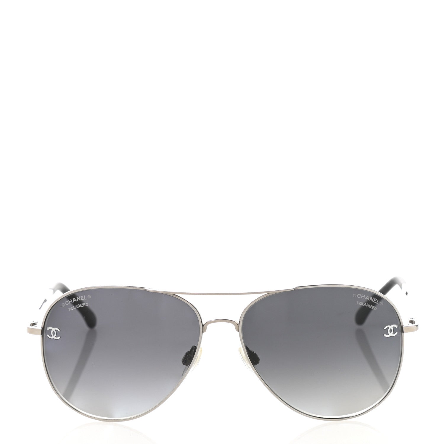 Chanel Aviator CC Sunglasses 4189-T-Q Silver 2 of 8
