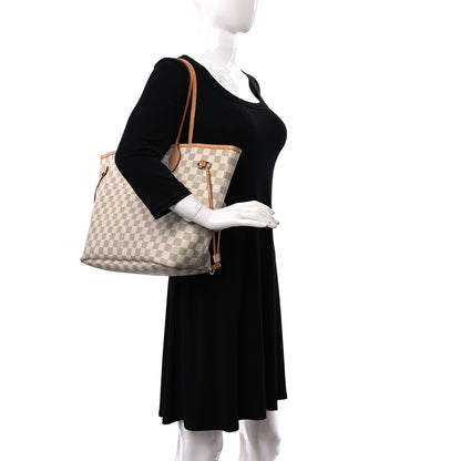 Louis Vuitton Damier Azur Neo Neverfull MM Rose Ballerine 2 of 8
