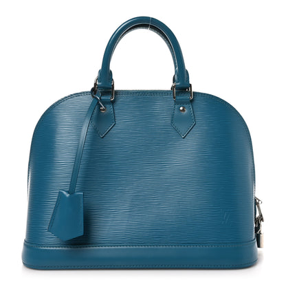 Louis Vuitton Epi Alma PM  Cyan 1 of 10