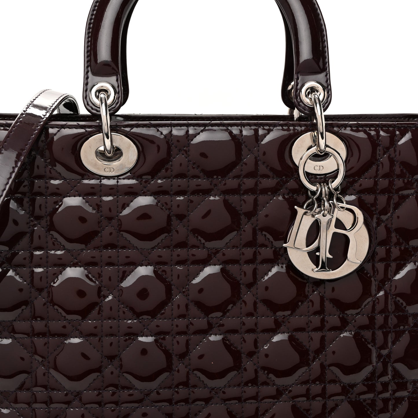Patent Cannage Large Lady Dior Violet Purple