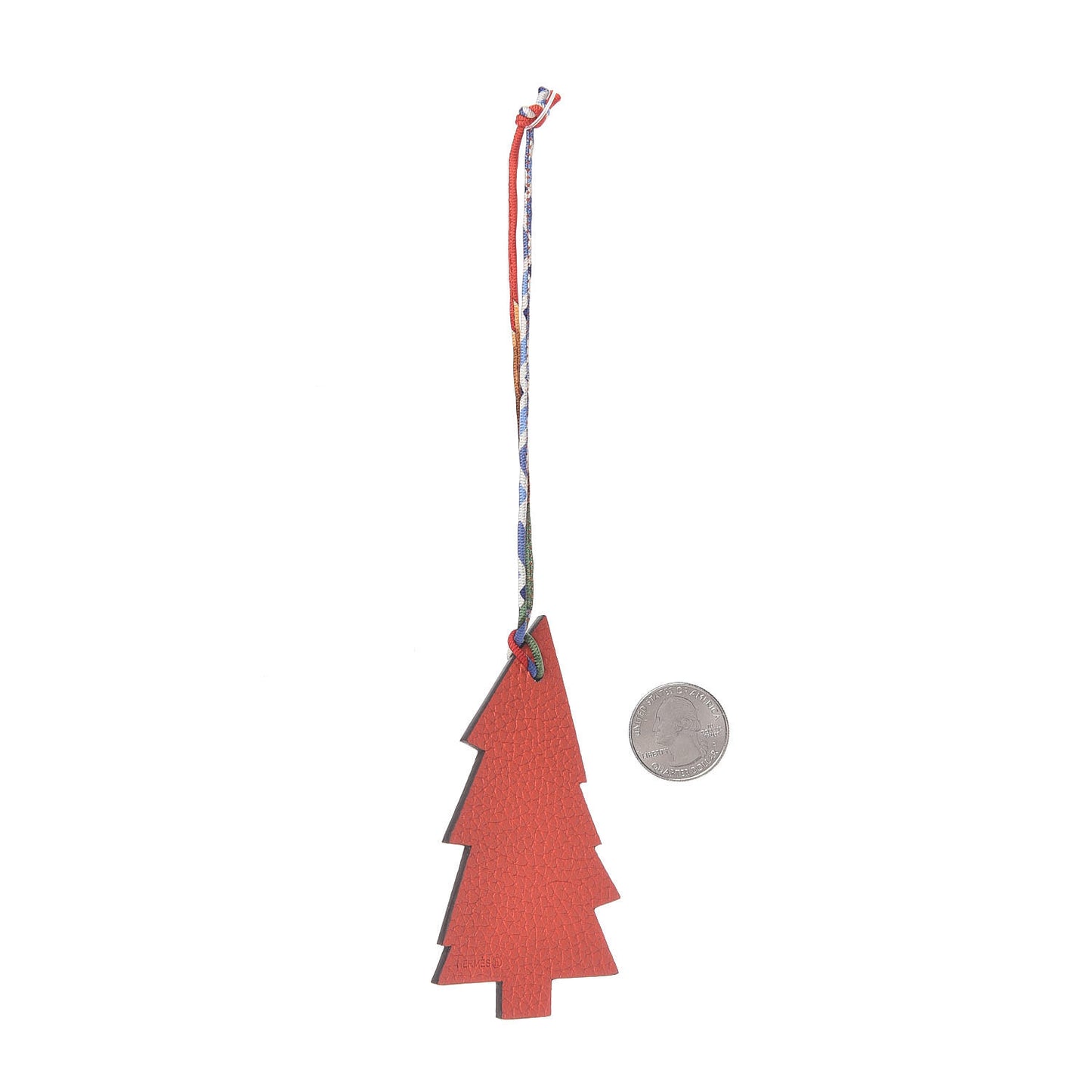 Togo Epsom Petit H Pine Tree Bag Charm Capucine Bleu Saphir