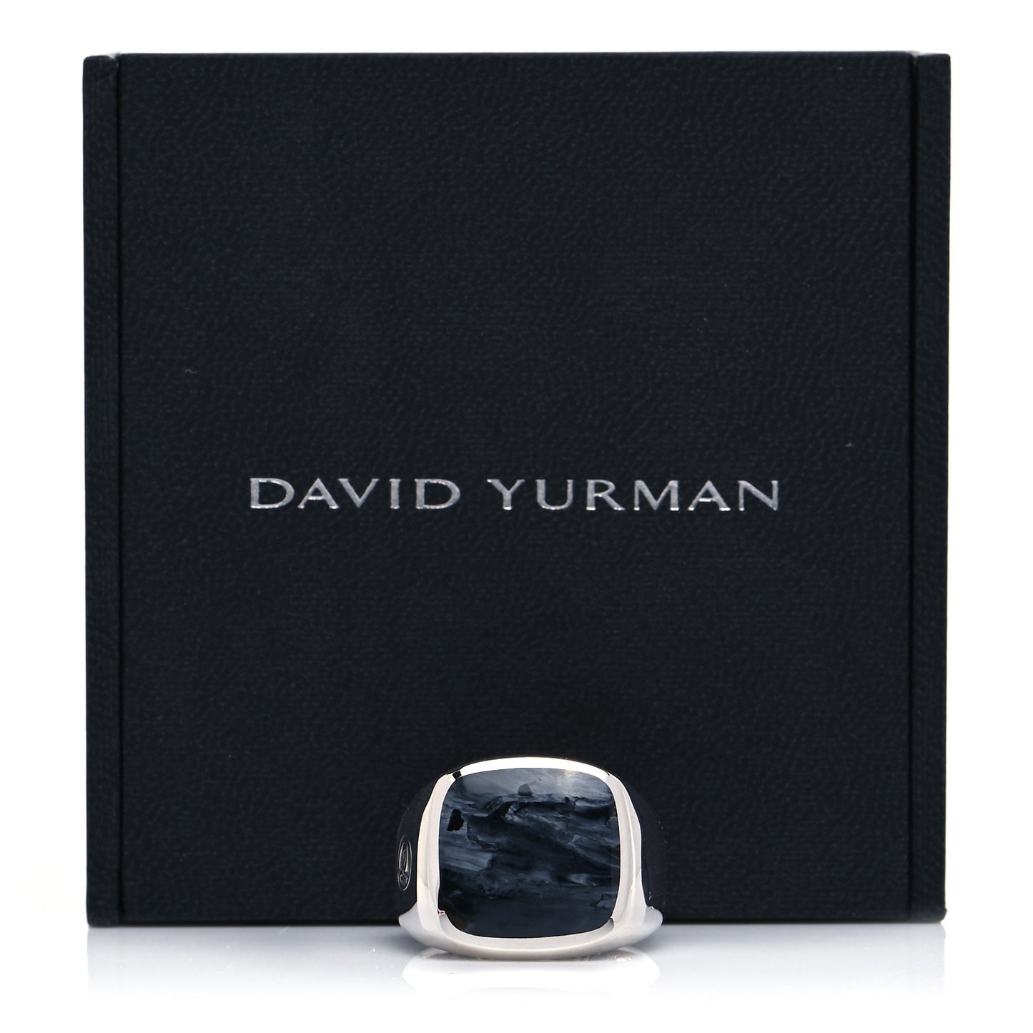 Sterling Silver Pietersite Mens Cable Signet Ring 60 9