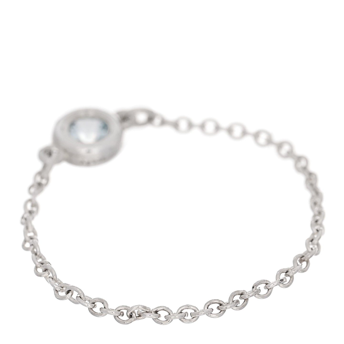 Sterling Silver Aquamarine Elsa Peretti Color By The Yard Ring 55 7.25