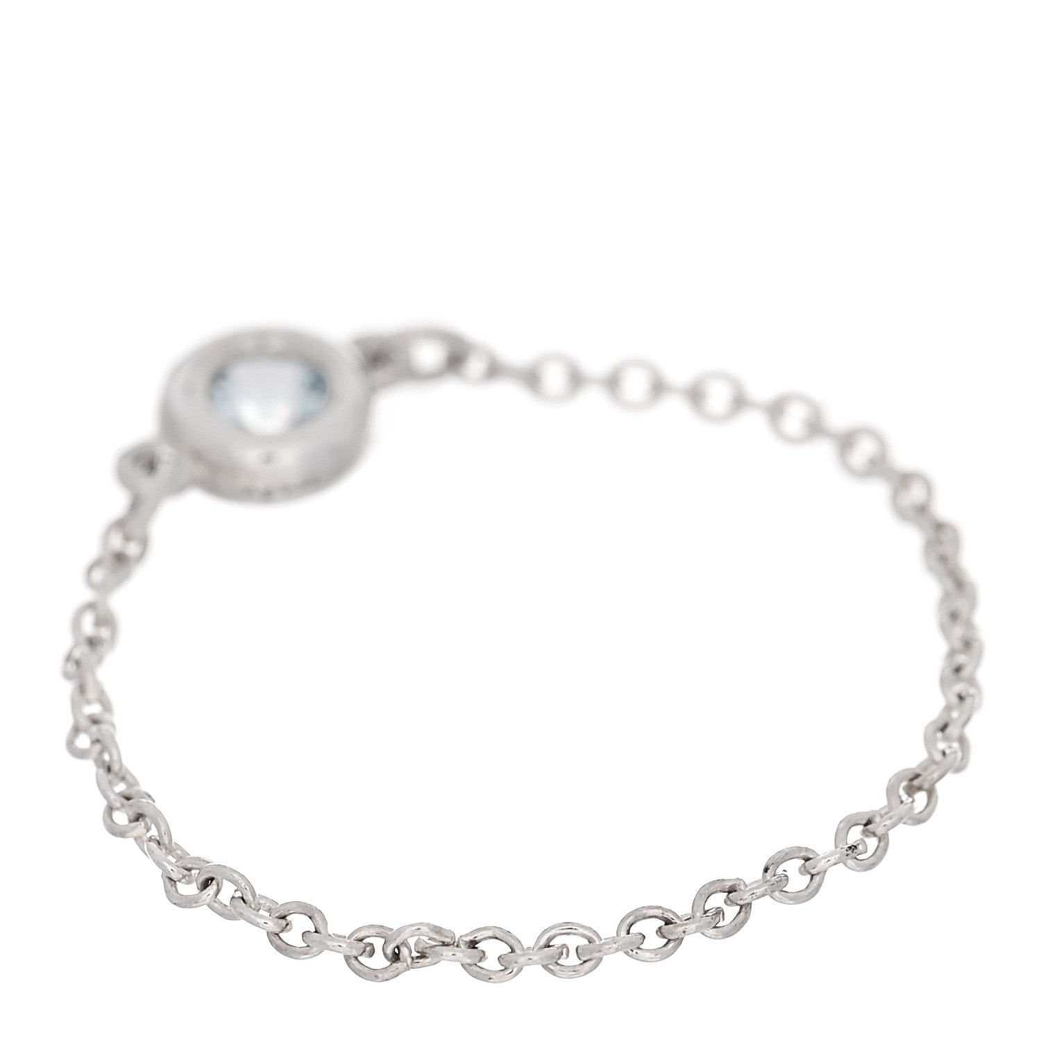 Tiffany Sterling Silver Aquamarine Elsa Peretti Color By The Yard Ring 55 7.25 3 of 6