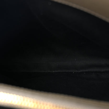 Saint Laurent Sheepskin Matelasse Chevron Monogram Medium College Bag Grey Kaki 5 of 10