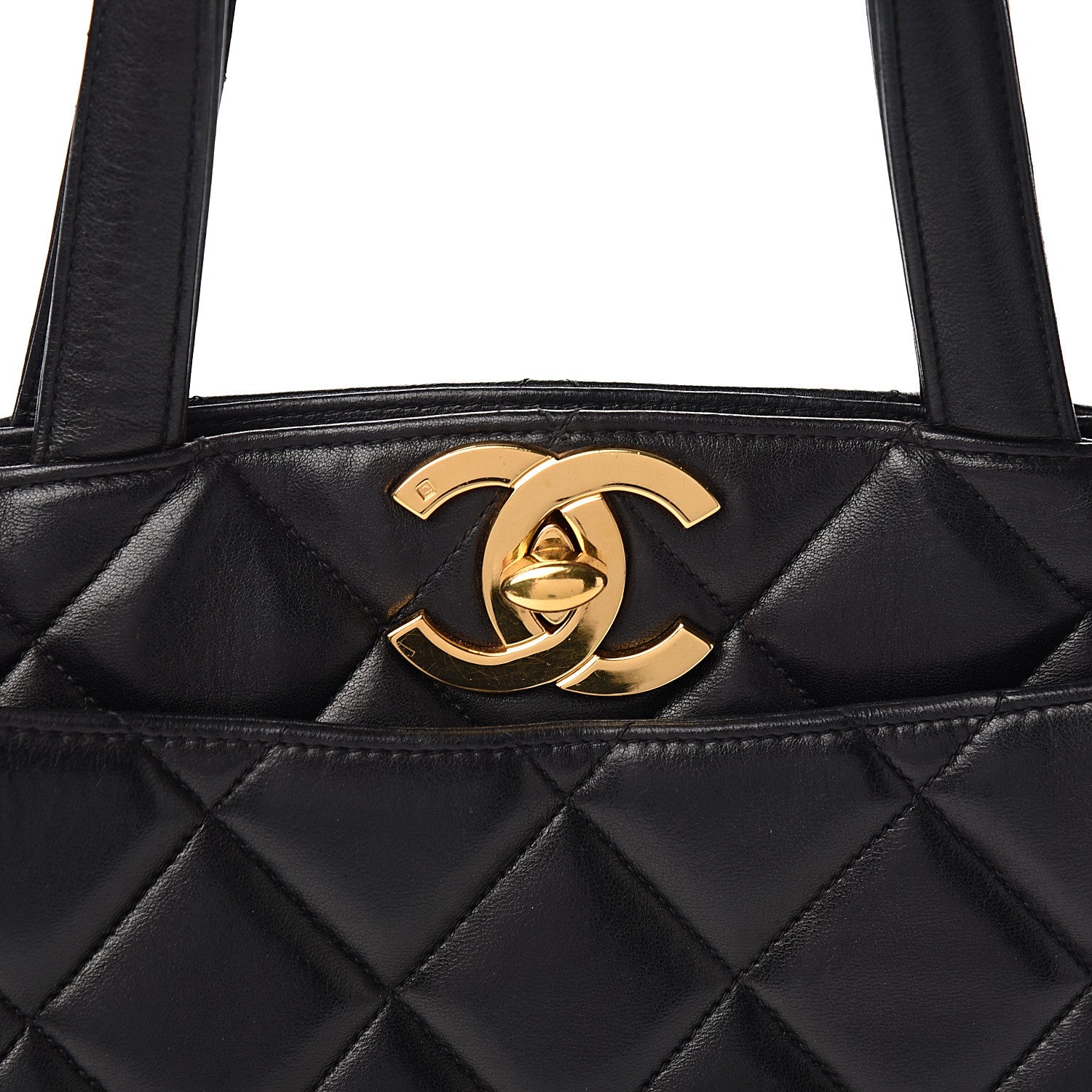 Chanel Lambskin Quilted CC Shoulder Bag Black 10 of 10