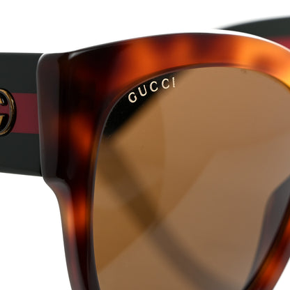 Gucci Square Frame Web Sunglasses GG0059S Black Tortoise 7 of 8