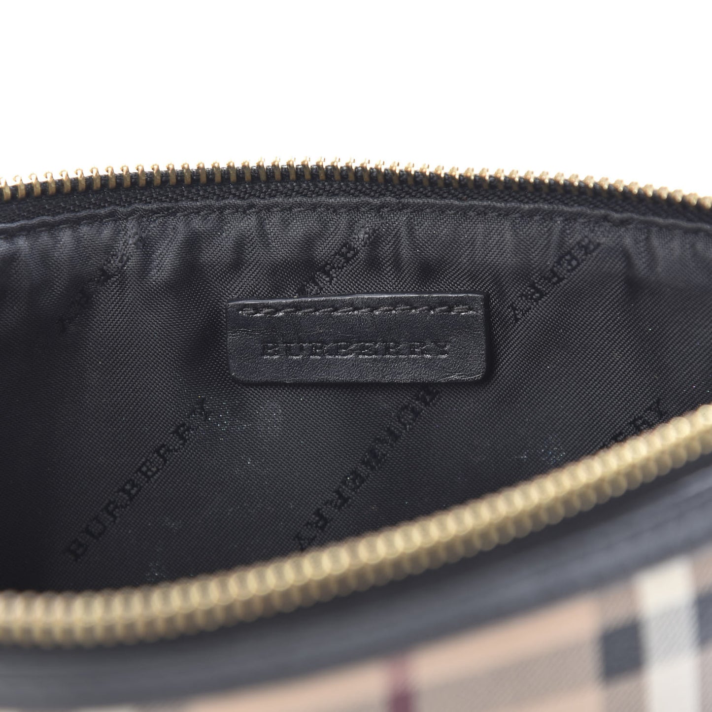 Haymarket Check Small Peyton Crossbody Clutch Bag Black