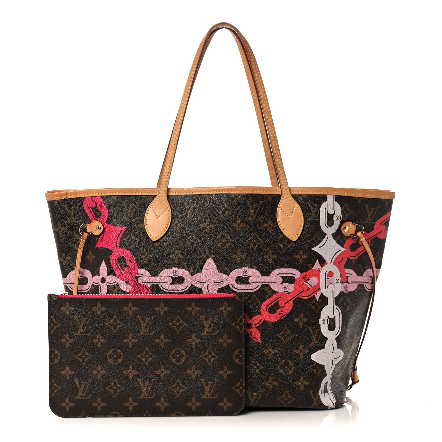 Louis Vuitton Monogram Bay Neverfull MM Rose Ballerine Poppy 1 of 14