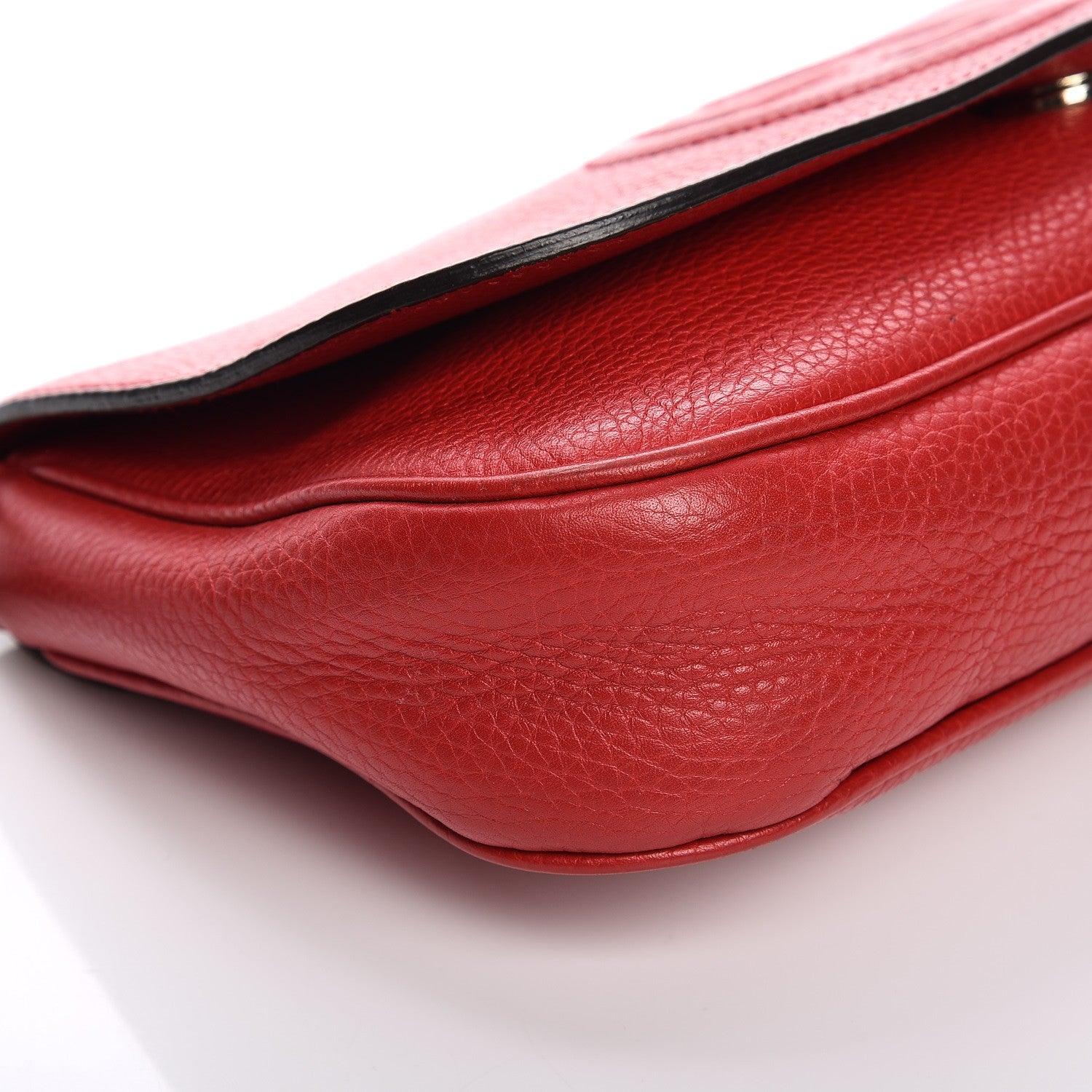 Gucci Pebbled Calfskin Medium Soho Flap Crossbody Red 11 of 13