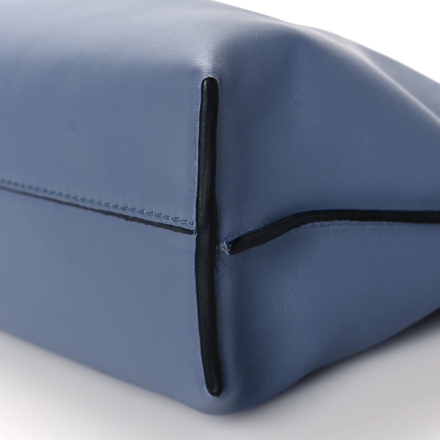 Calfskin Mini Flamenco Knot Bag Indigo Tan