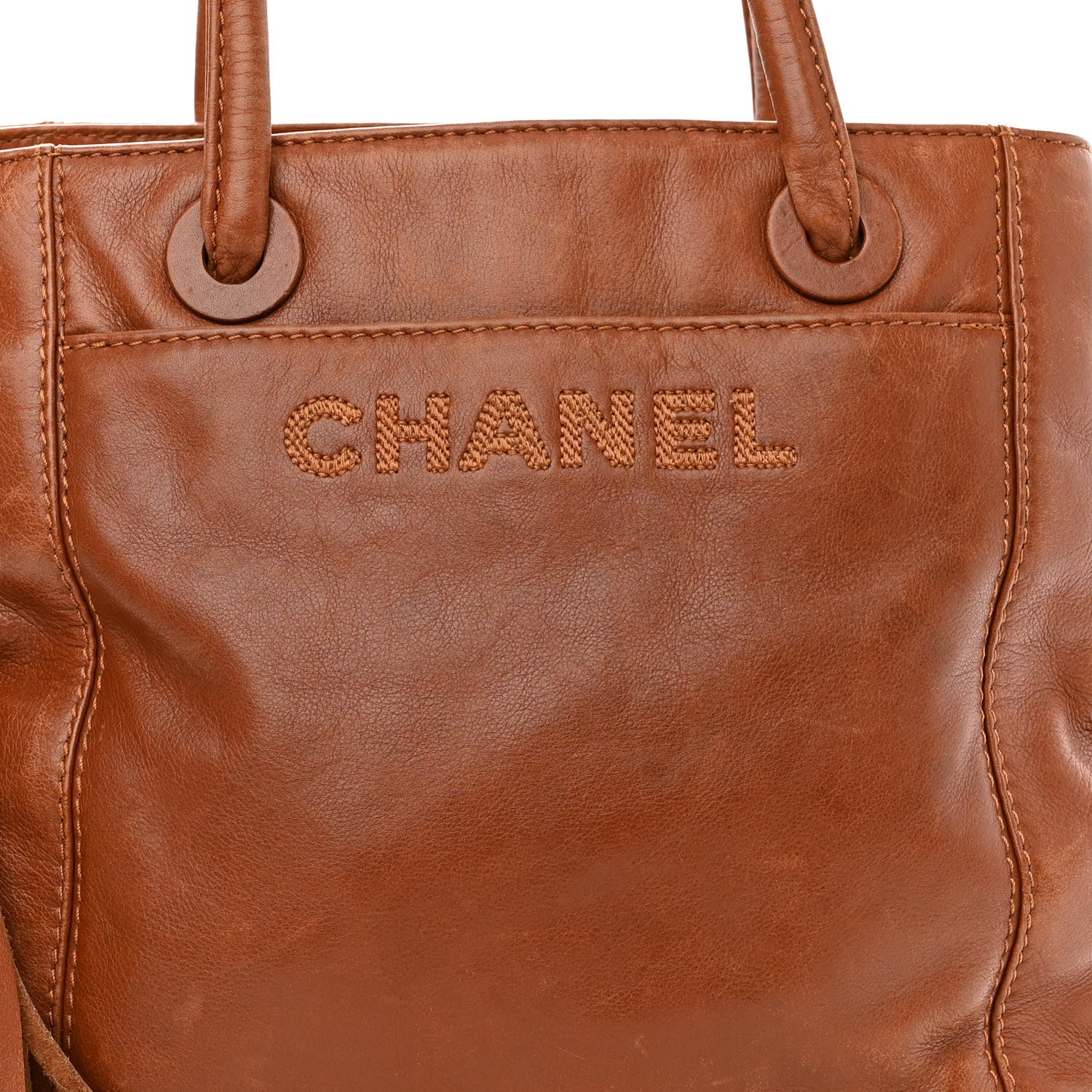 Chanel Lambskin Tassel Shoulder Bag Brown 10 of 13
