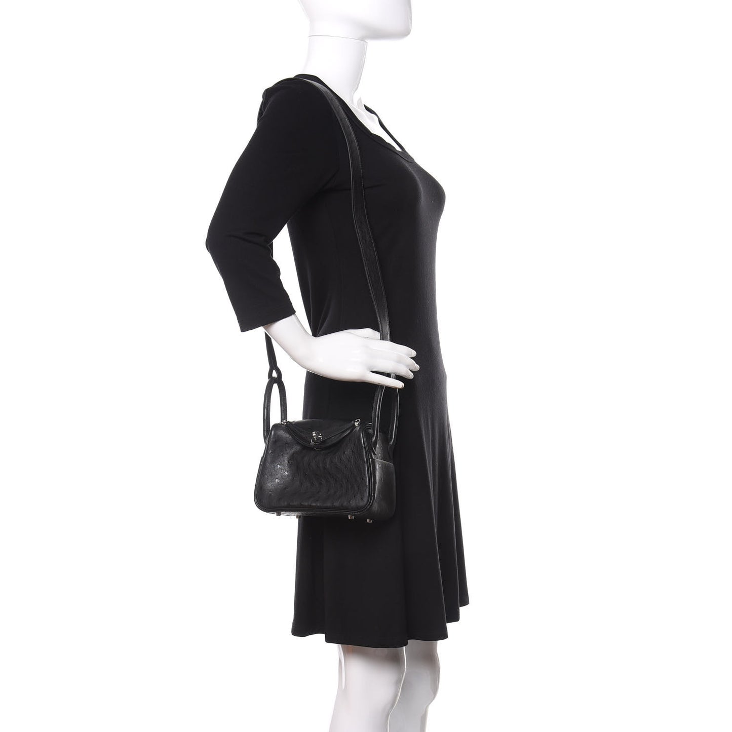 Ostrich Mini Lindy 20 Black