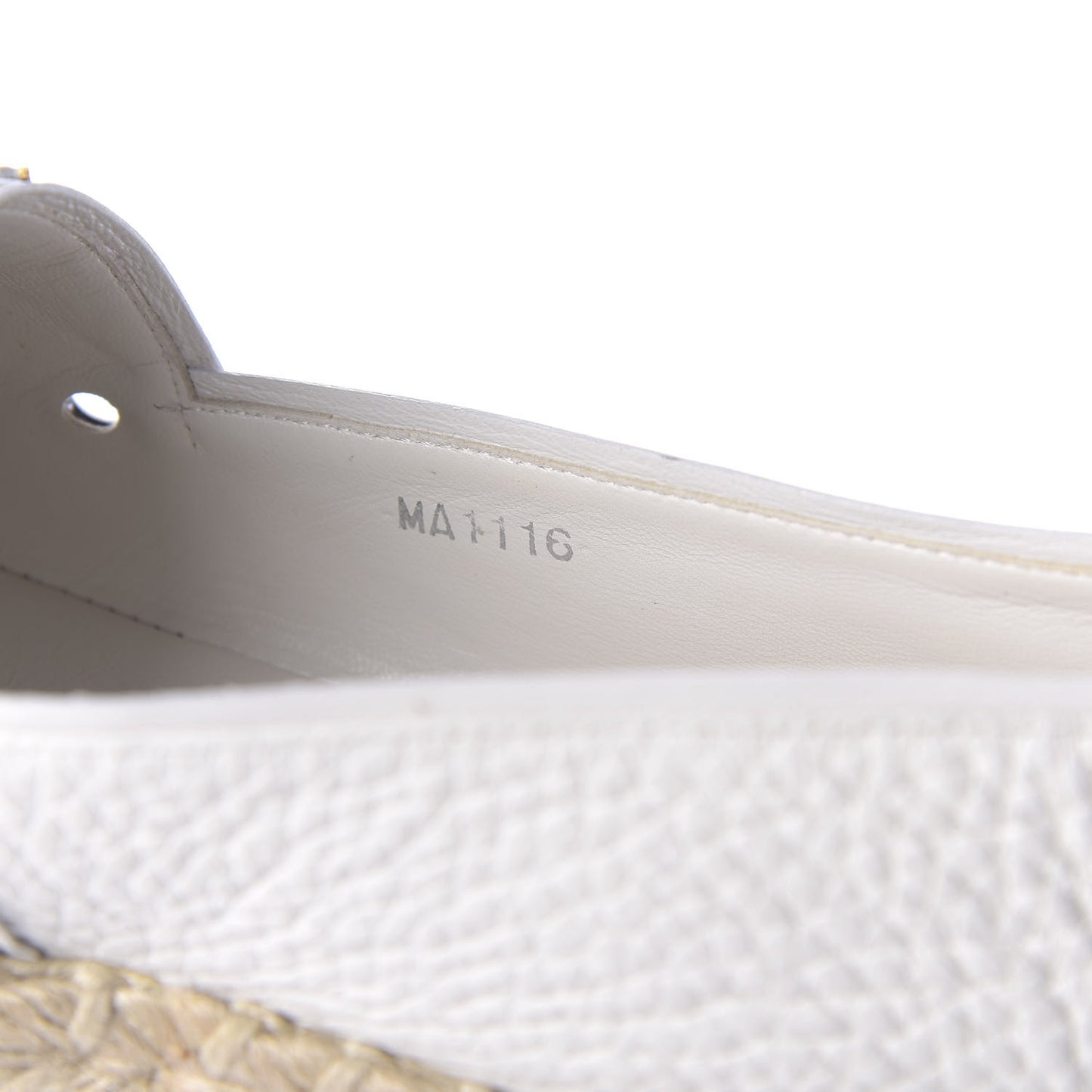 Calfskin Tropical Bloom Espadrille Flat 37.5 White
