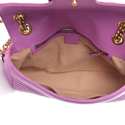 Gucci Calfskin Matelasse Medium GG Marmont Shoulder Bag Candy Mousse 5 of 13