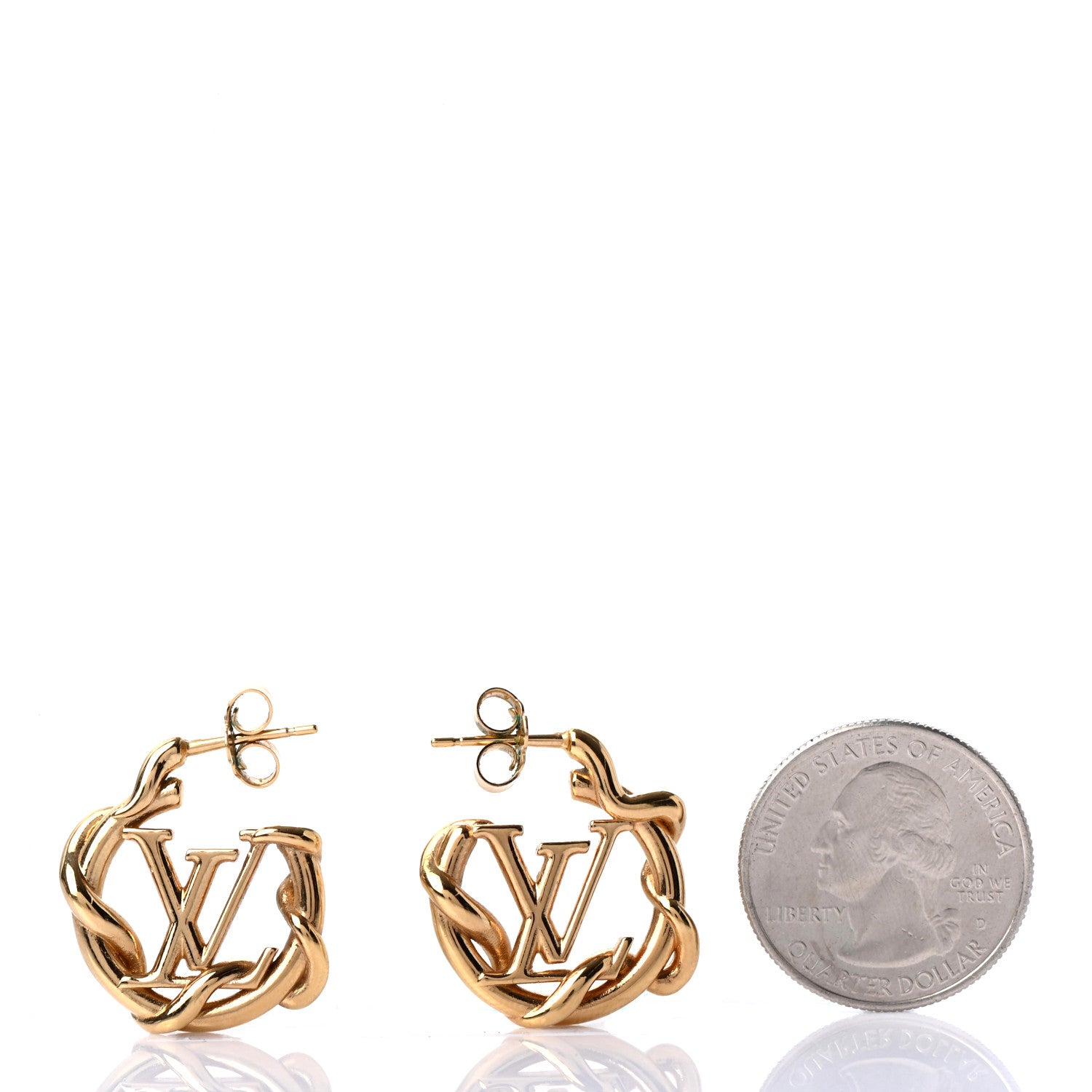 Louis Vuitton Garden Louise Hoop Earrings Gold 2 of 5