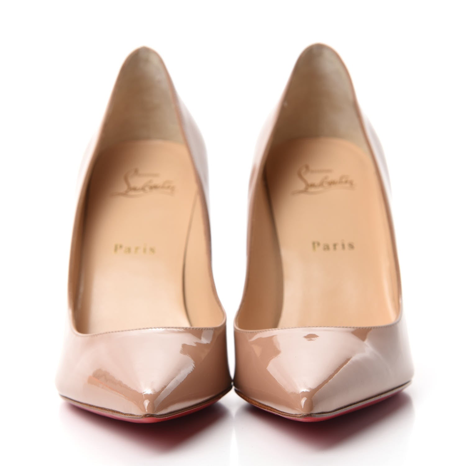 Christian Louboutin Patent Pigalle Follies 100 Pumps 39 Latte 2 of 8