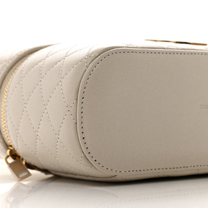 Saint Laurent Lambskin Quilted Mini Gaby Vanity Case Crema Soft 8 of 11