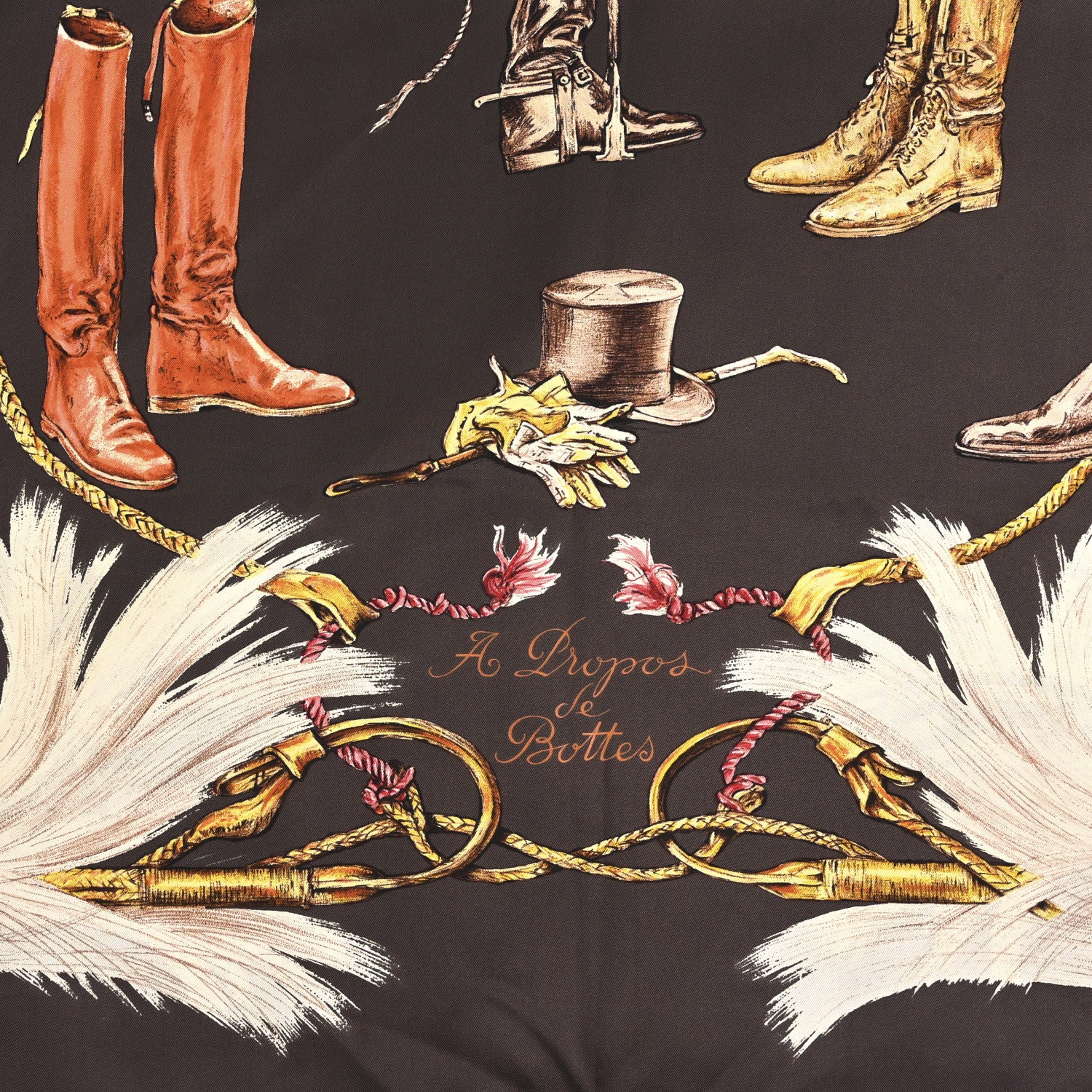 Hermes Silk A Propos de Bottes Scarf 90 2 of 4