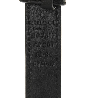 Gucci Calfskin Double G 20mm Belt 85 34 Black 6 of 6
