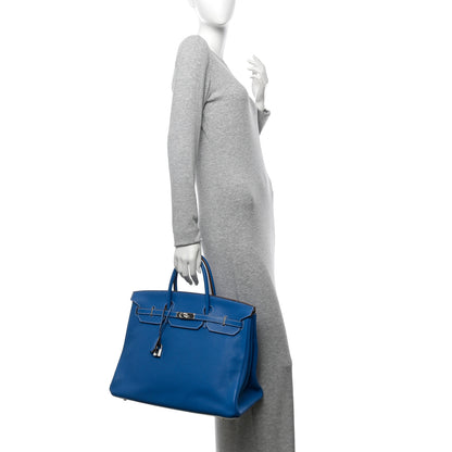 Hermes Togo Eclat Birkin 40 Mykonos White 3 of 11
