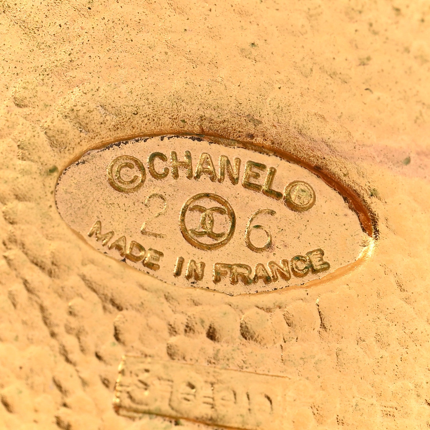 Chanel Metal Regal Crown CC Medallion Necklace Aged Gold 7 of 8