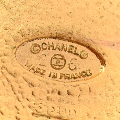 Chanel Metal Regal Crown CC Medallion Necklace Aged Gold 7 of 8