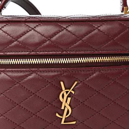Saint Laurent Lambskin Quilted Mini Gaby Vanity Case Rouge Cabernet 7 of 9