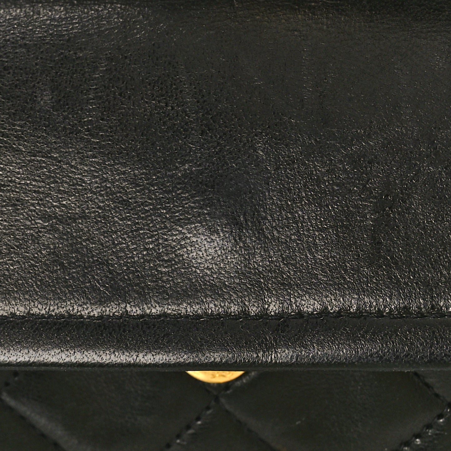 Lambskin Quilted Small Double Flap Black