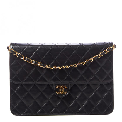 Chanel Lambskin Quilted Medium Single Flap Black 1 of 9