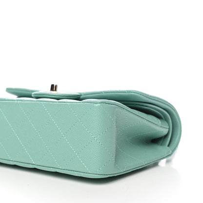 Chanel Caviar Quilted Small Double Flap Light Green 9 of 11