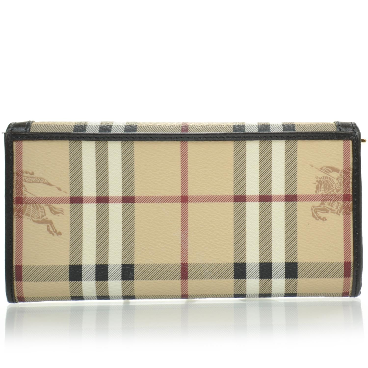 Burberry Haymarket Check Continental Wallet Brown 2 of 8
