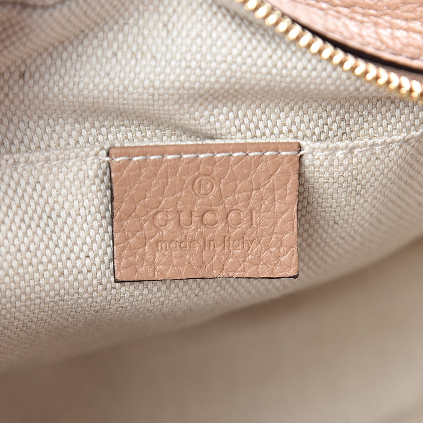 Pebbled Calfskin Small Soho Disco Bag Camelia