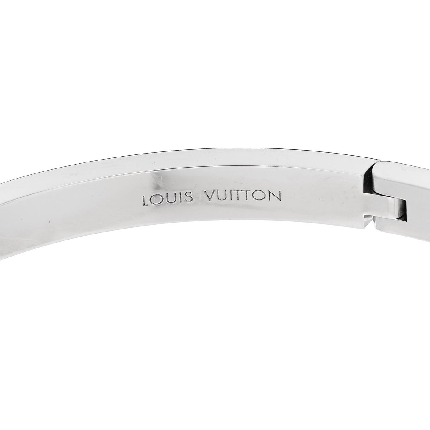 18K White Gold Diamond Empreinte Bangle Bracelet 16