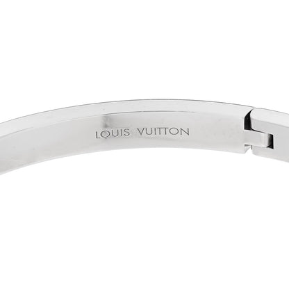 Louis Vuitton 18K White Gold Diamond Empreinte Bangle Bracelet 16 3 of 4