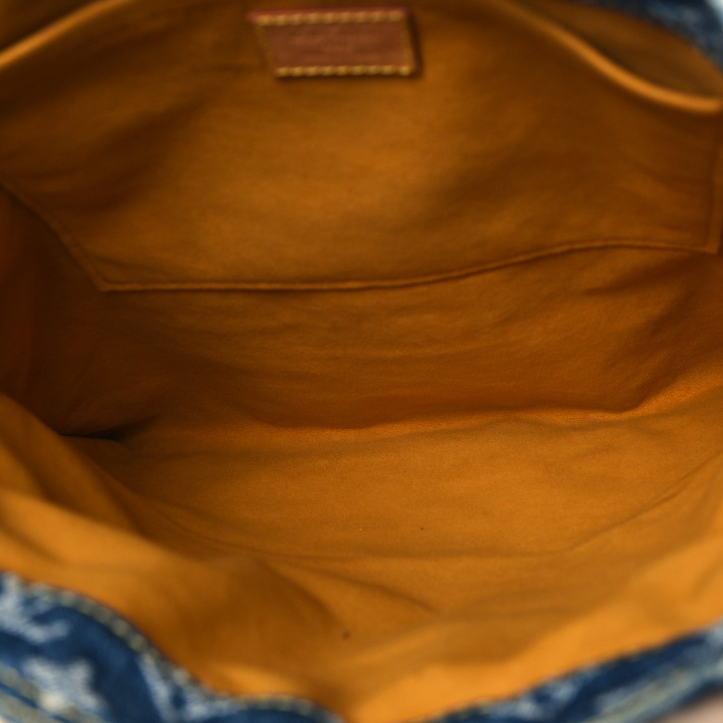 Monogram Denim Sac Plat Blue