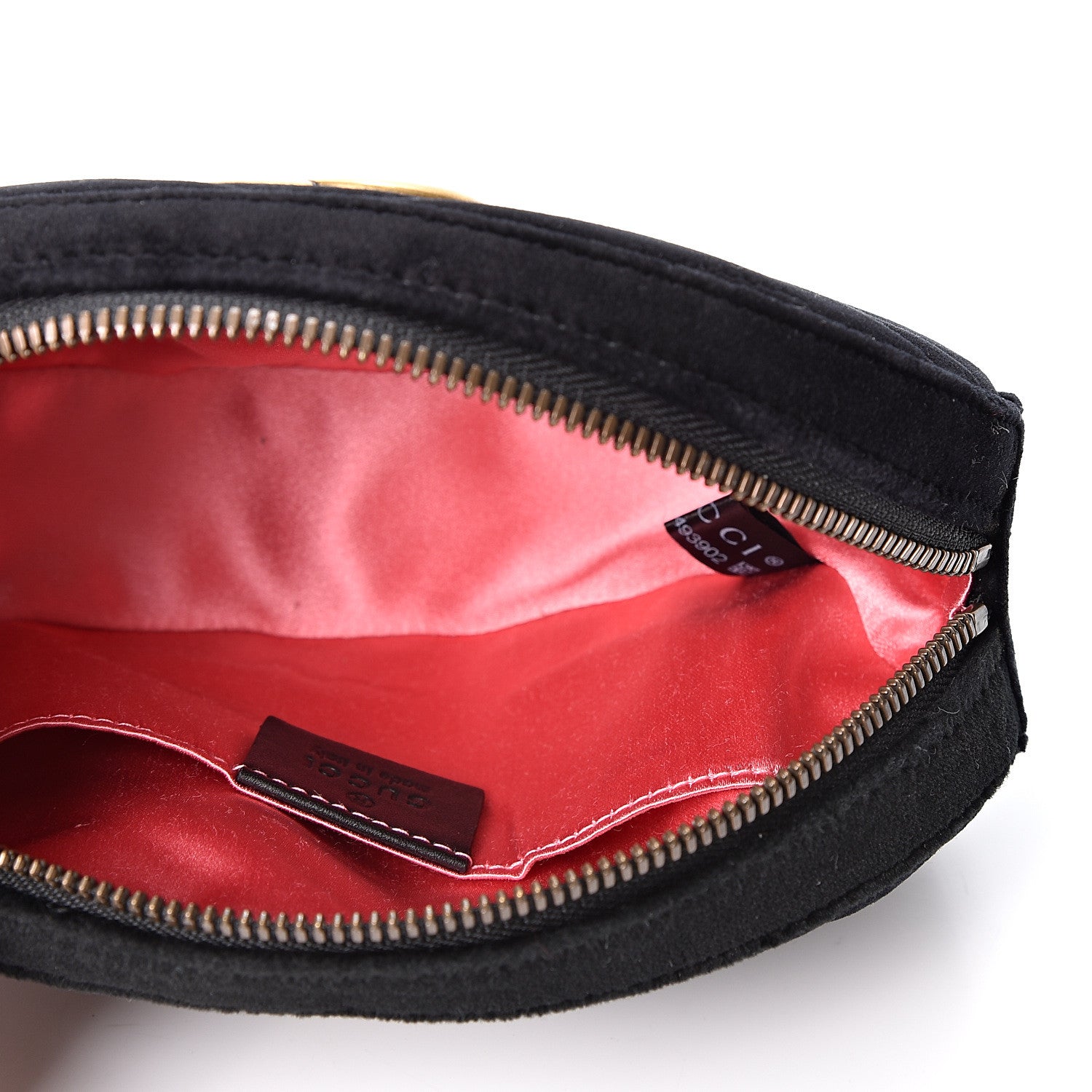 Gucci Velvet Matelasse GG Marmont Belt Bag 95 38 Black 4 of 10